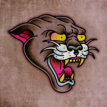 Artwork thumbnail, Salty-Dog2 American Traditional Panther Head by Salty-Dog2