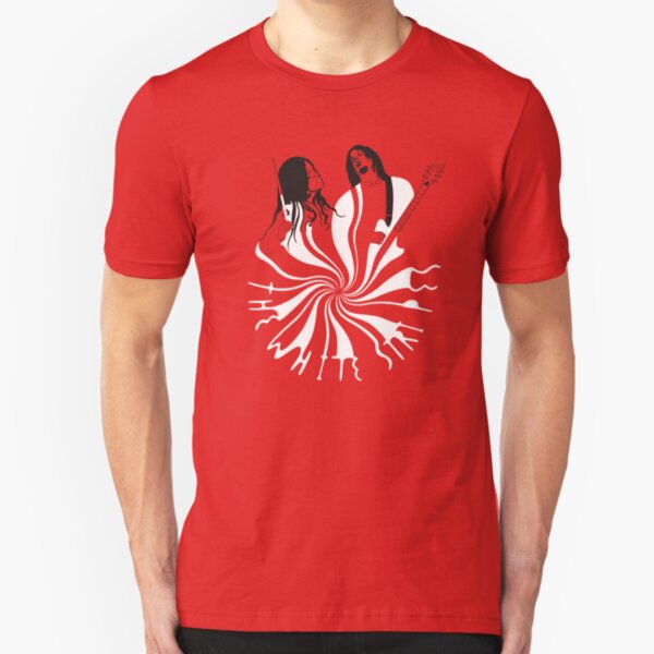 Candy Cane Children (on red) Slim Fit T-Shirt