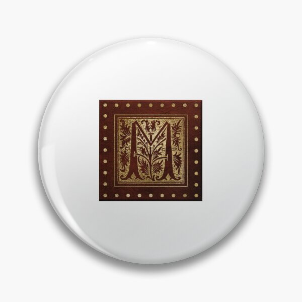 Artikelvorschau, Letter M Gilded Ornament Typography Pattern entworfen und verkauft von digitalvintage.