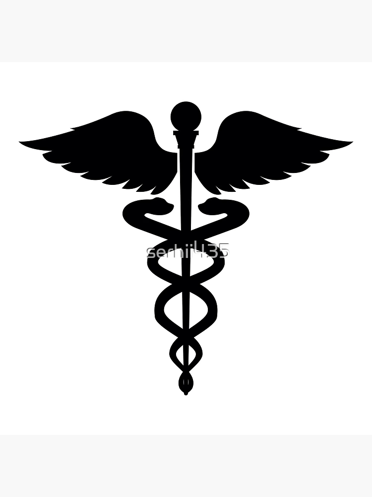 caduceus nurse aides snake Metal Print for Sale by huggymauve