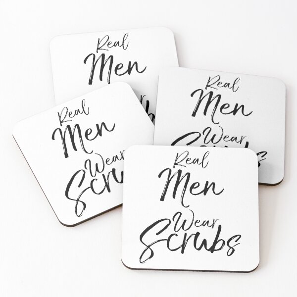 Aperçu de l'œuvre Real Men Wear Scrubs créée et vendue par TNDesignStudio.