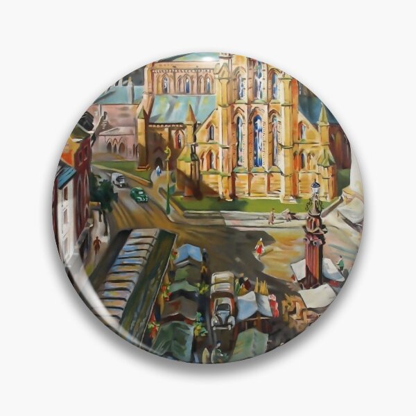 Item preview, Hexham Abbey vintage travel poster designed and sold by stickart-marek.