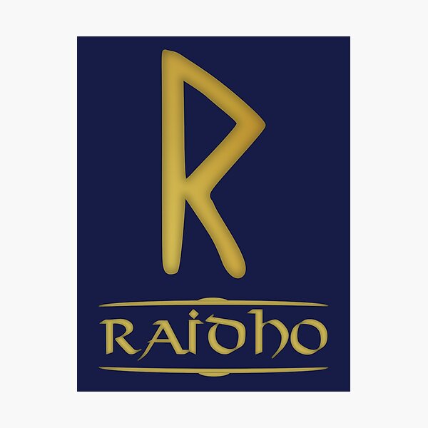 Raidho - Rune / Älteres Futhark / Serie aus 24 Runen Fotodruck