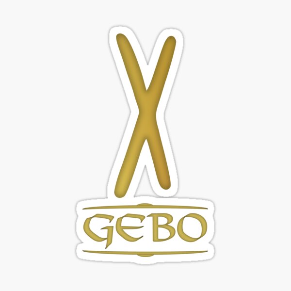 Artikel-Vorschau von Gebo - Rune / Älteres Futhark / Serie aus 24 Runen, designt und verkauft von madrigenum.