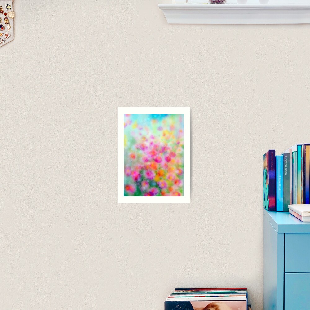 Flowers vibrant (Meadow Collection) watercolour by Penny Bonser Art Print
