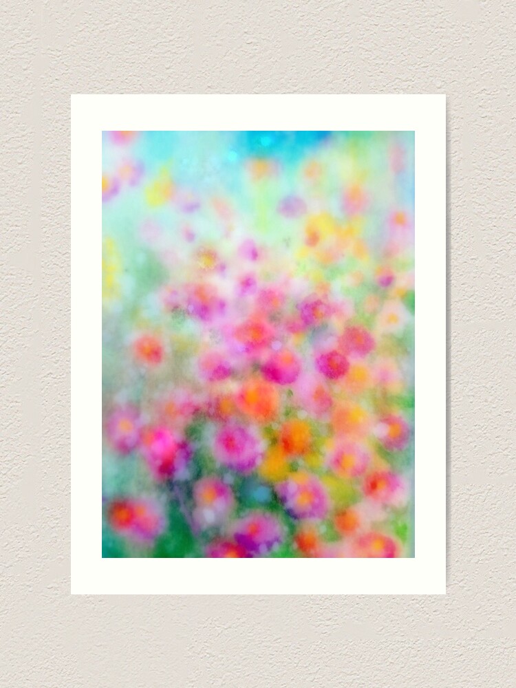 Alternate view of Flowers vibrant (Meadow Collection) watercolour by Penny Bonser Art Print