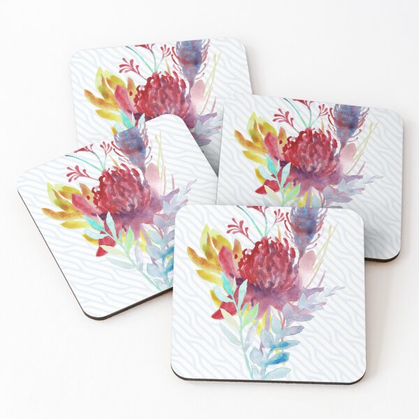 Item preview, Flores de acuarela nativas australianas designed and sold by AlisonSherlock.