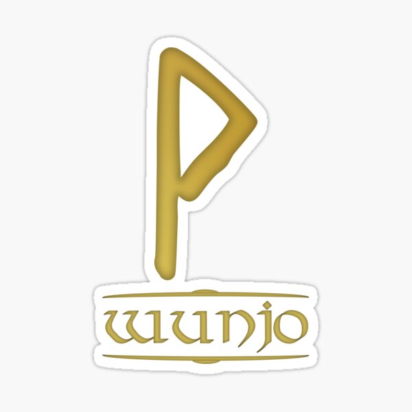 Artikel-Vorschau von Wunjo- Rune / Älteres Futhark / Serie aus 24 Runen, designt und verkauft von madrigenum.