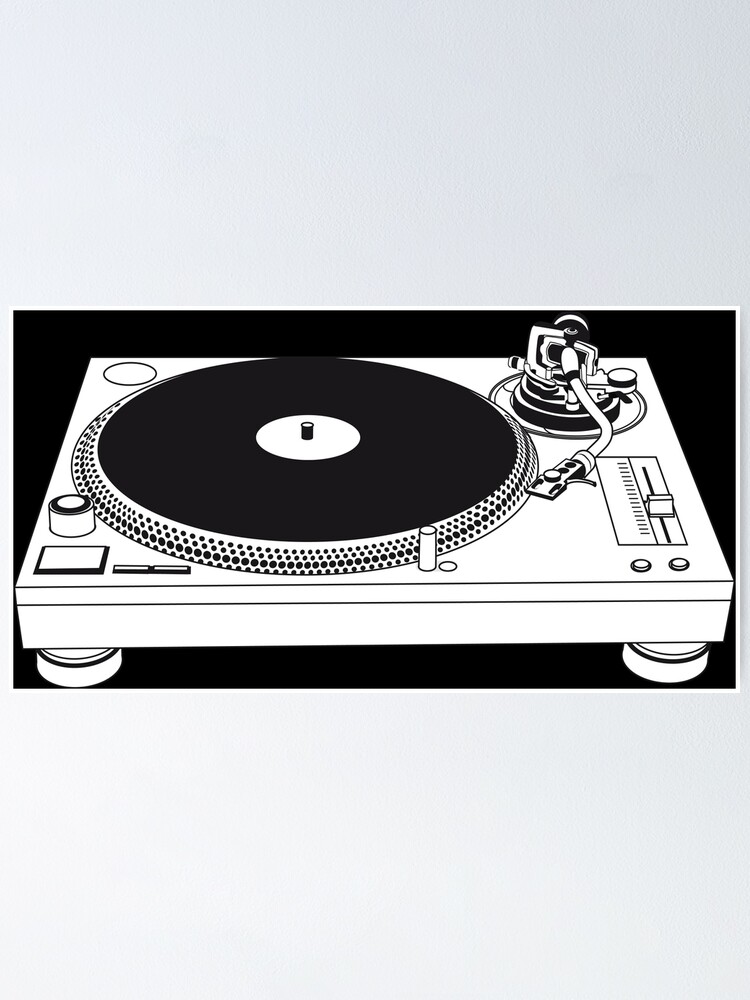 Thumbnail 1 of 3, Poster, Turntable record player phonograph designed and sold by Teecha.