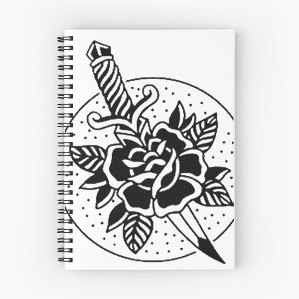 Item preview, Rose & Dagger Flash Tattoo designed and sold by DraginKen.
