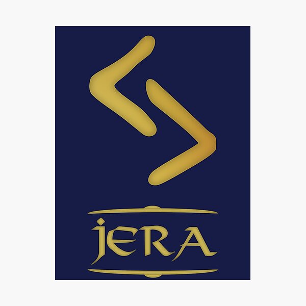 Jera - Rune / Älteres Futhark / Serie aus 24 Runen Fotodruck