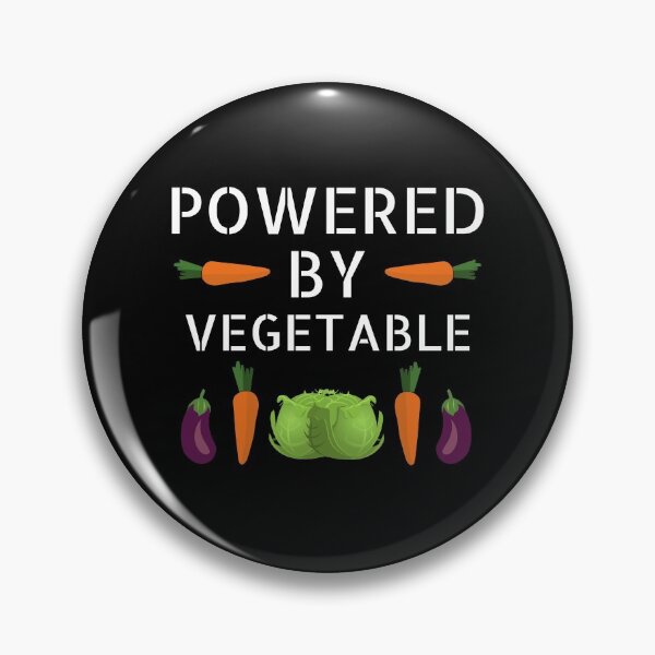 Item preview, A funny vegetable quote for vegetarians. "Powered by vegetable" quote designed and sold by GR-ART.
