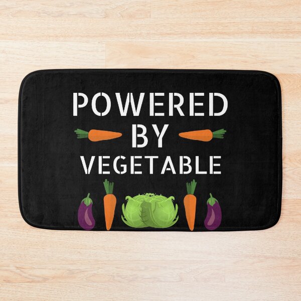 Item preview, A funny vegetable quote for vegetarians. "Powered by vegetable" quote designed and sold by GR-ART.