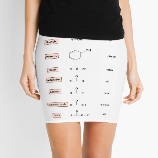 Organic Compounds of Oxygen – Chemistry Mini Skirt