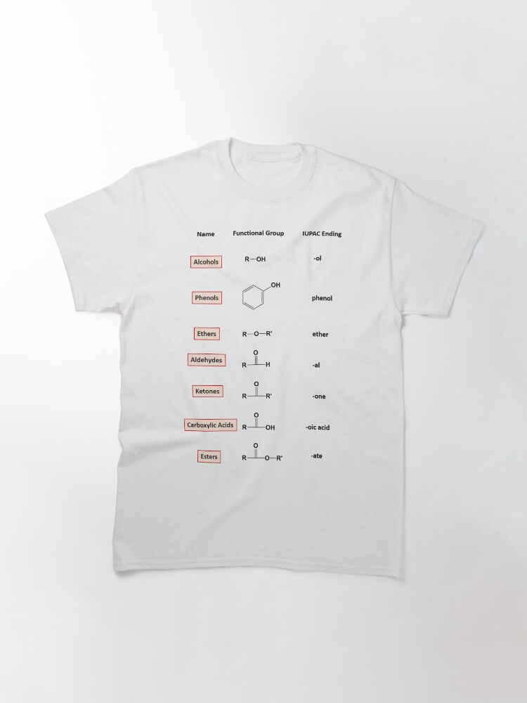 Alternate view of Organic Compounds of Oxygen – Chemistry Classic T-Shirt
