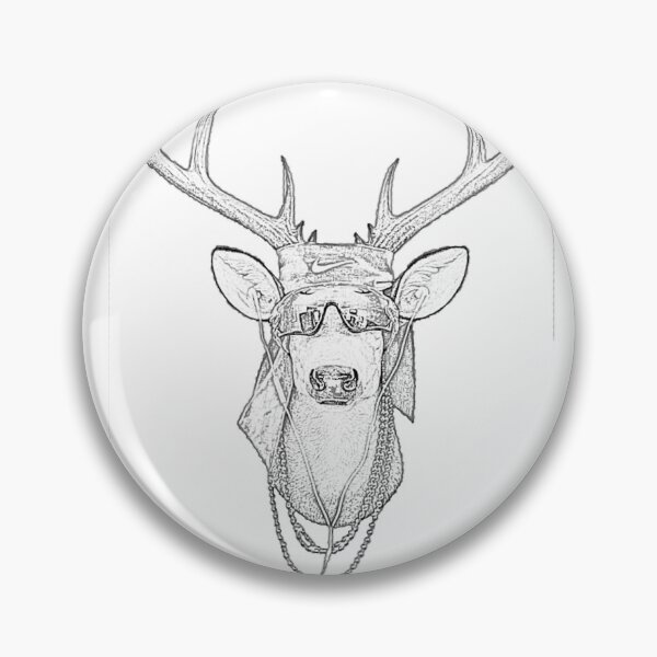 Item preview, Dressed up deer head sketch designed and sold by ghzdickinson.
