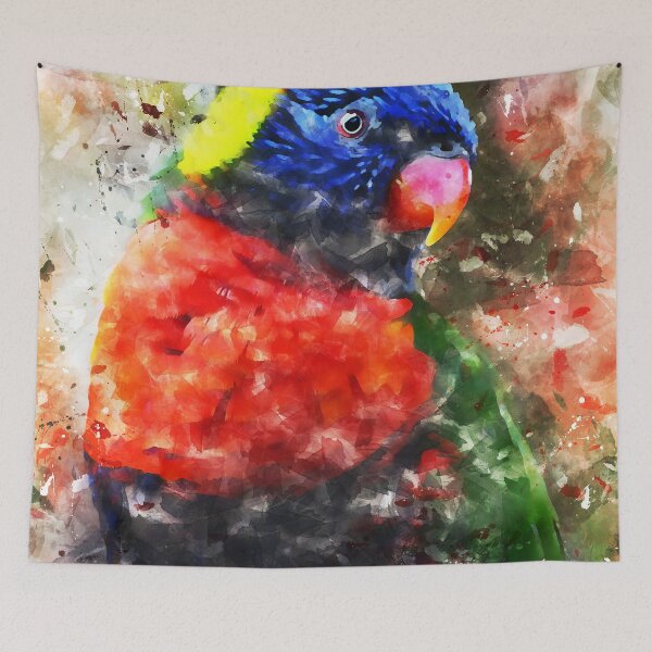Aperçu de l'œuvre Perroquet coloré créée et vendue par AM FineArtPrints.