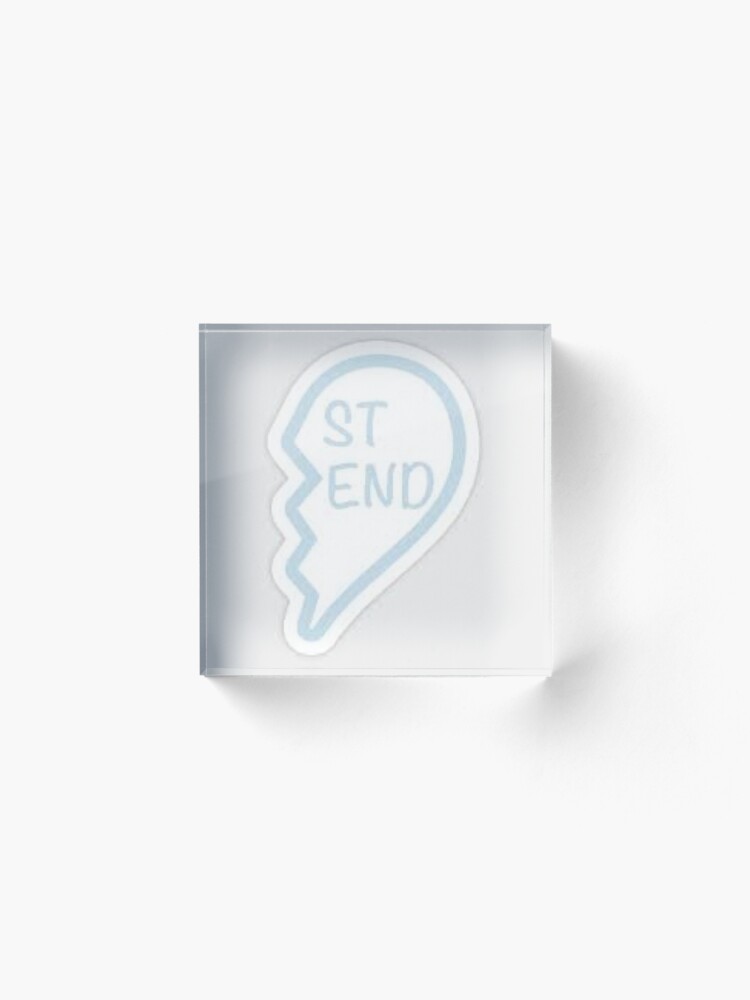 Alternate view of Best friend heart 2 Acrylic Block