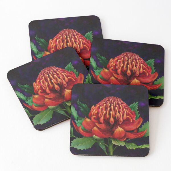Item preview, Waratah - dark background designed and sold by Kestrelle.