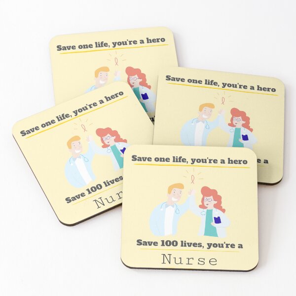 Item preview, Save one life you're a hero, Save 100 lives you're a Nurse designed and sold by Radu Matei.