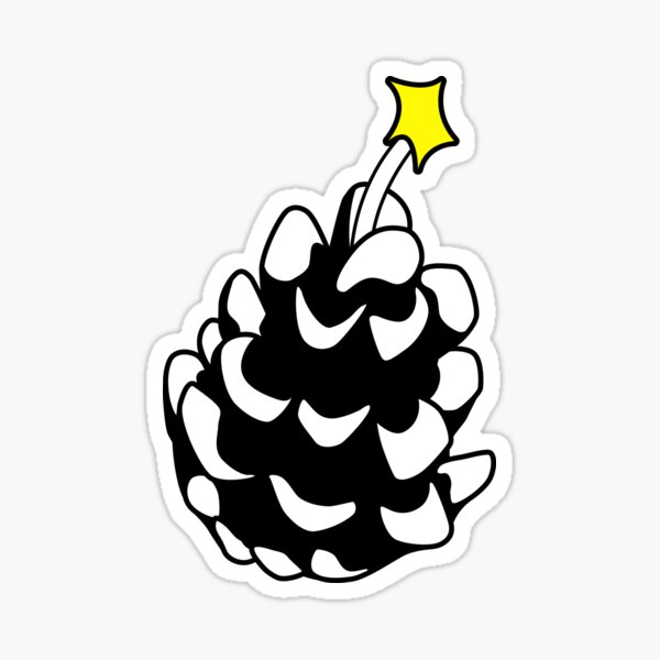 Bad Pine Design Logo Update - Cone Sticker