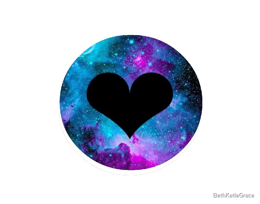 Purple Galaxy Heart Background