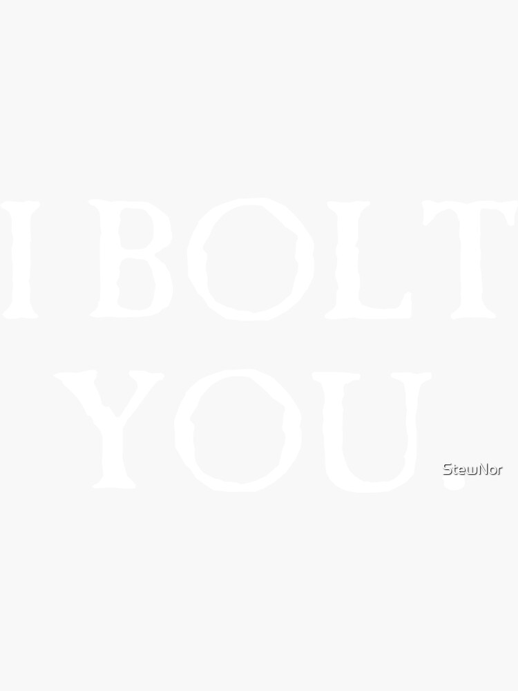 "Bolt" Sticker by StewNor Redbubble