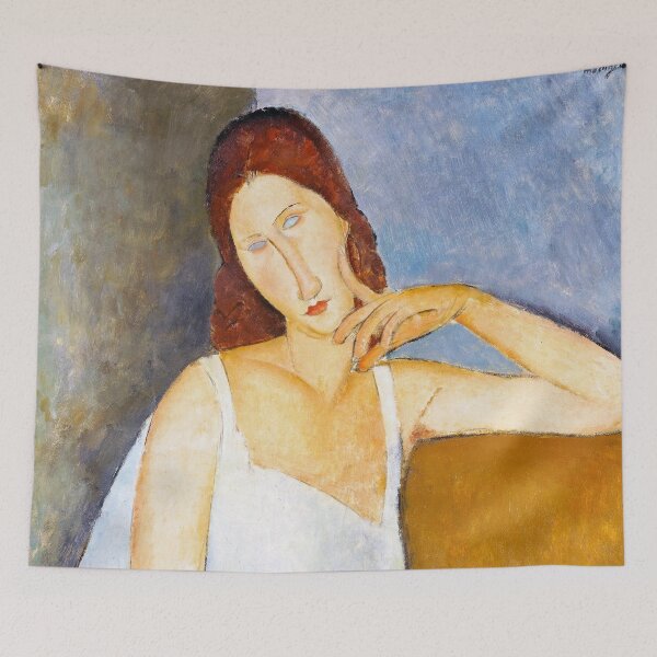Item preview, Vintage Portrait painting by  Amedeo Modigliani (Italian, Livorno 1884–1920 Paris) designed and sold by Vintage Designs +.