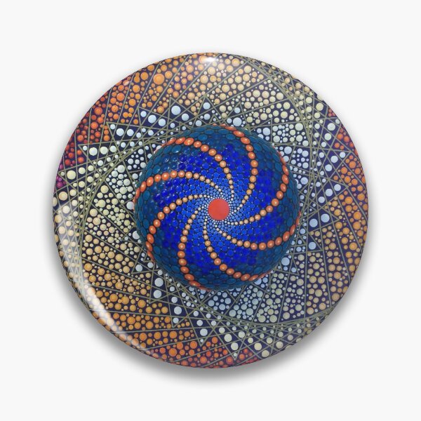 Item preview, Mandalastone on canvas, Fibonacci spiral designed and sold by viodots.