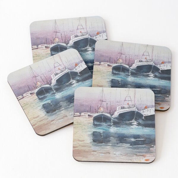 Item preview, Boats in a Safe Port designed and sold by Artistinrome.