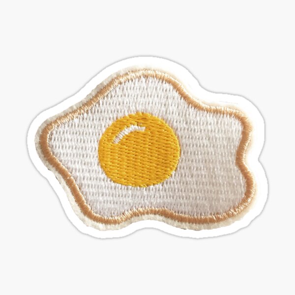 Fried Egg Flower, Embroidered Patch