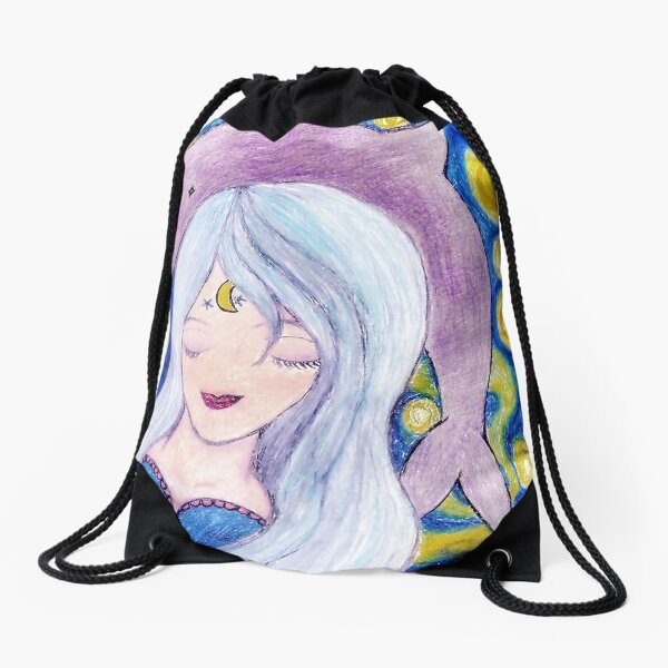 Once Upon a Starry Night Drawstring Bag