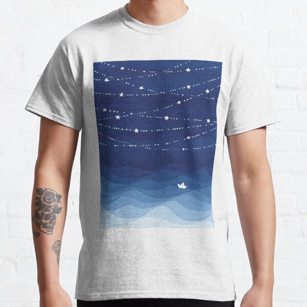Garland of Stars IV, nautical watercolor Classic T-Shirt