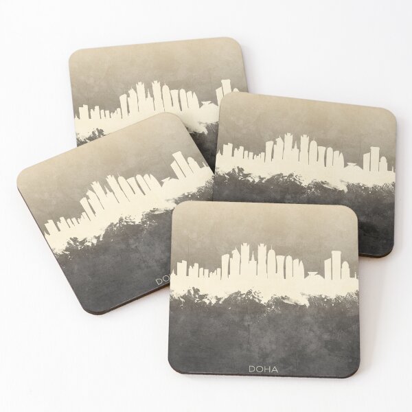 Item preview, Doha Qatar Skyline designed and sold by ArtPrints.