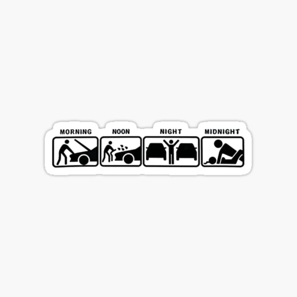 Morning Noon Night And Midnight Sticker
