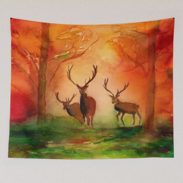 Item preview, Autumn Woodland Watercolour Painting designed and sold by Alison Langridge.