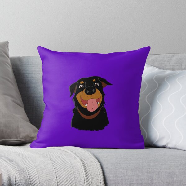 Roxie The Rottweiler Throw Pillow