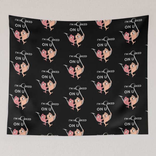 Item preview, I'm Hooked On You - Romantic Fishing Pun designed and sold by fatamyfan1.