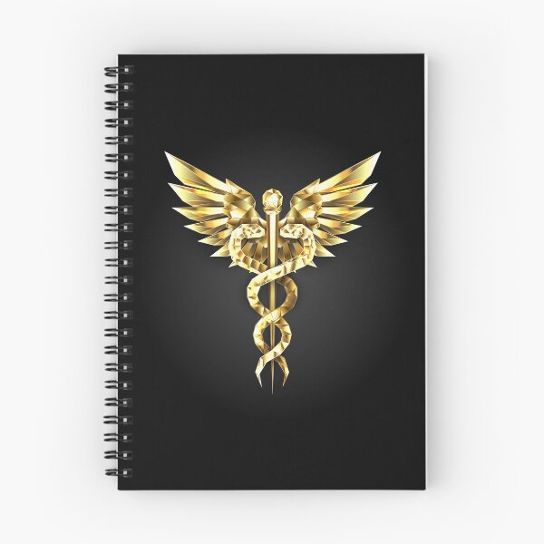Item preview, Gold Polygonal Symbol Caduceus designed and sold by Blackmoon9.