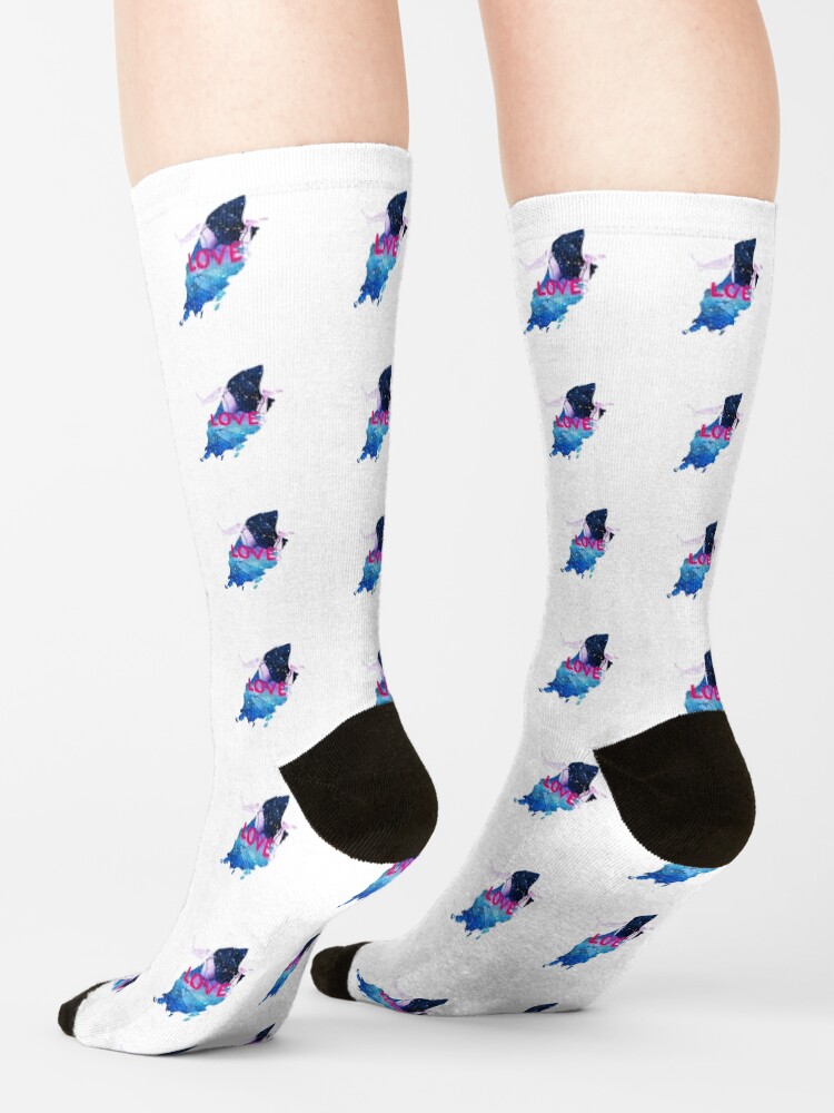 Alternate view of Love the Isle of Man with 3 legs of Man Socks