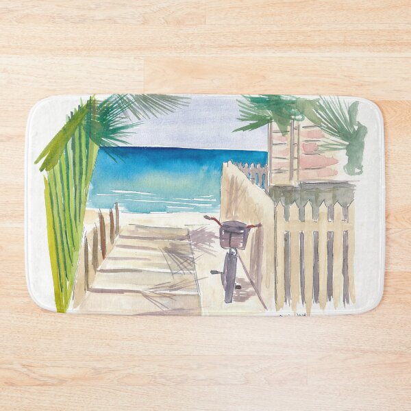 Item preview, A Day At The Beach with Bike designed and sold by artshop77.