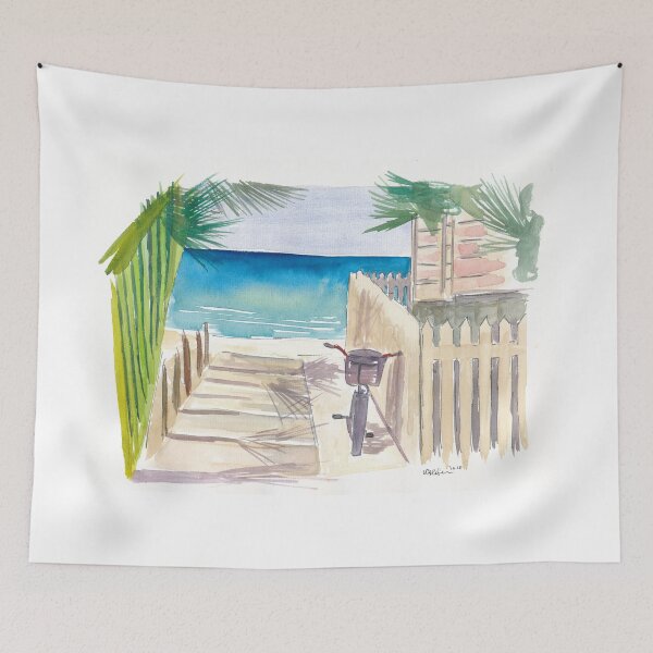 Item preview, A Day At The Beach with Bike designed and sold by artshop77.