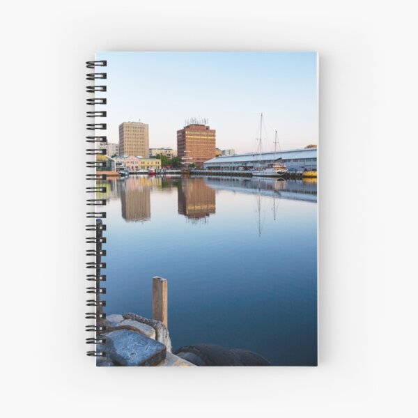 Early Morning at Hobart Wharves, Tasmania Spiral Notebook