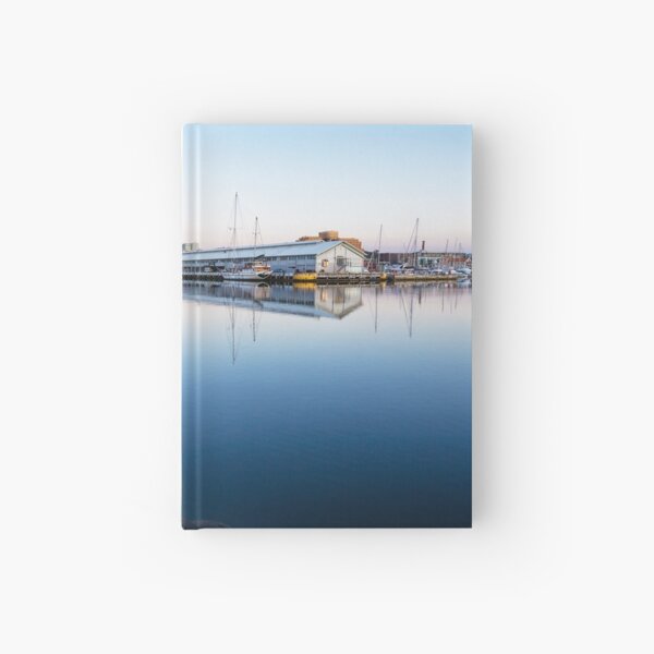 Early Morning at Hobart Wharves, Tasmania Hardcover Journal
