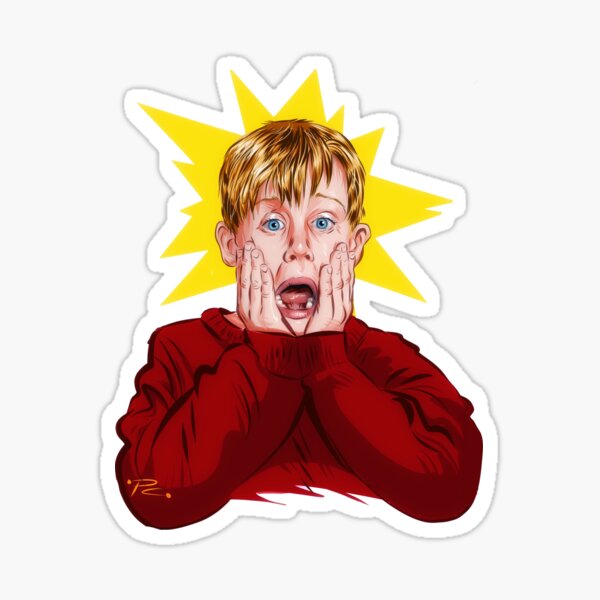 "Macaulay Culkin An illustration by Paul Cemmick" Sticker for Sale by