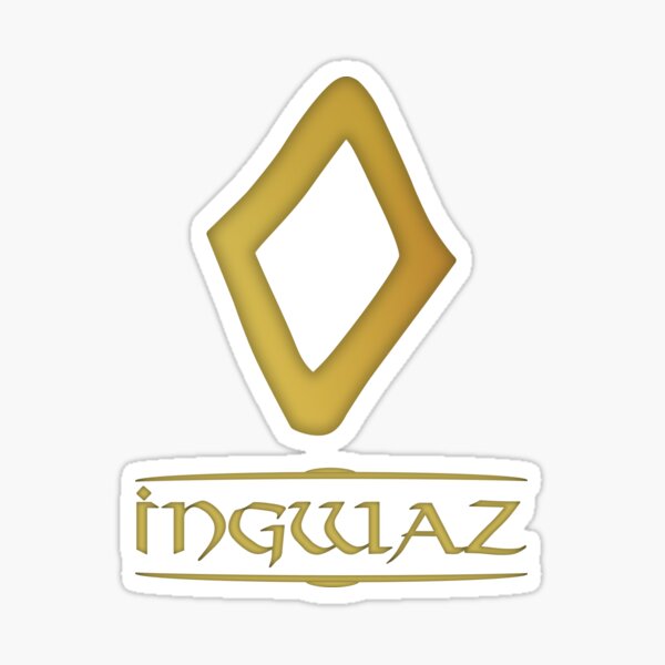 Artikel-Vorschau von Ingwaz - Rune / Älteres Futhark / Serie aus 24 Runen, designt und verkauft von madrigenum.