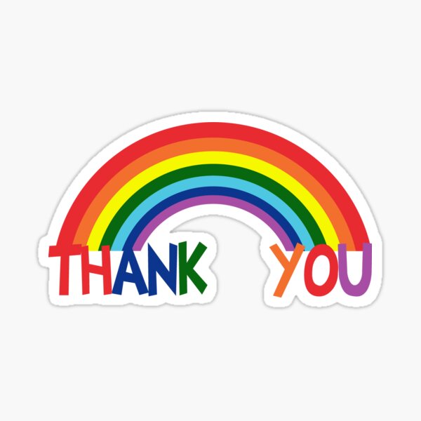 Thankyou Rainbow NHS Large Shop window bin car vinyl wide sticker outdoor 95cm ❤ Thankyou Rainbow NHS Large Shop window bin car vinyl wide sticker outdoor 95cm ❤