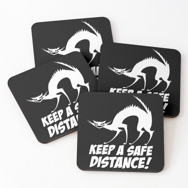 Item preview, Cat - Keep a safe distance  designed and sold by Teecha.