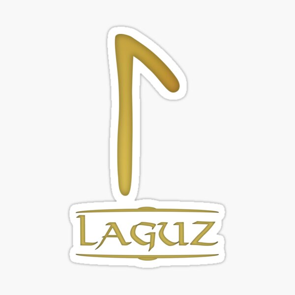 Artikel-Vorschau von Laguz - Rune / Älteres Futhark / Serie aus 24 Runen, designt und verkauft von madrigenum.