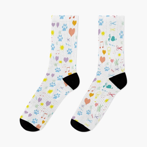 Item preview, Cool and funky Pattern of scissors,heart,bulb,music,paws,grass designed and sold by vineeth.